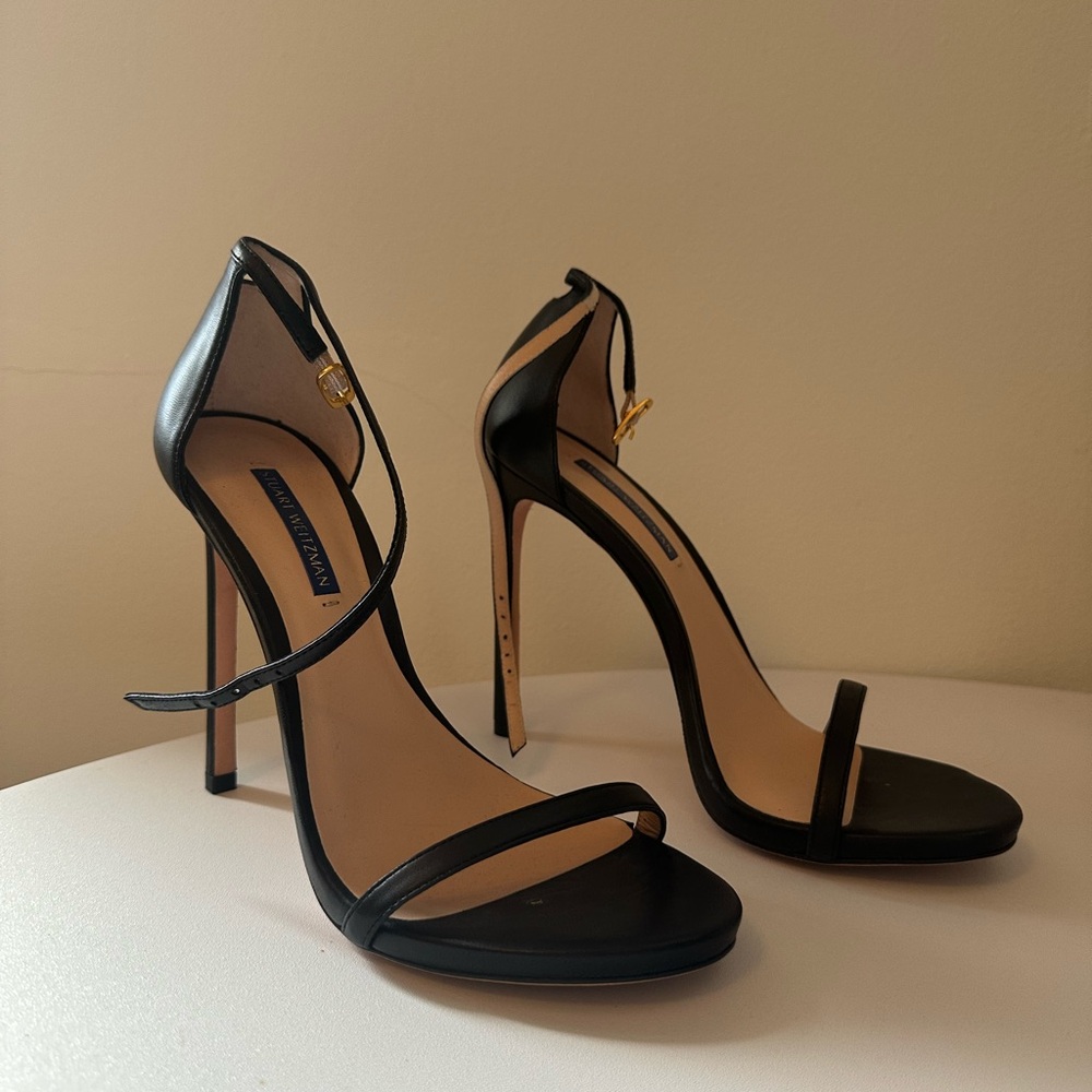 Stuart Weitzman Nudist Black Heels